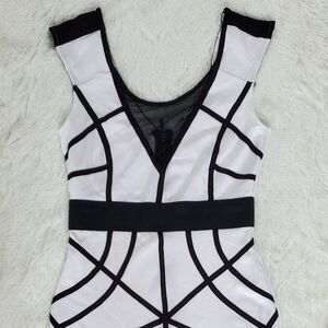Arden B Black Lines Bodycon Dress